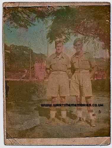 Pte Shimmons on left (his right), location unknown.